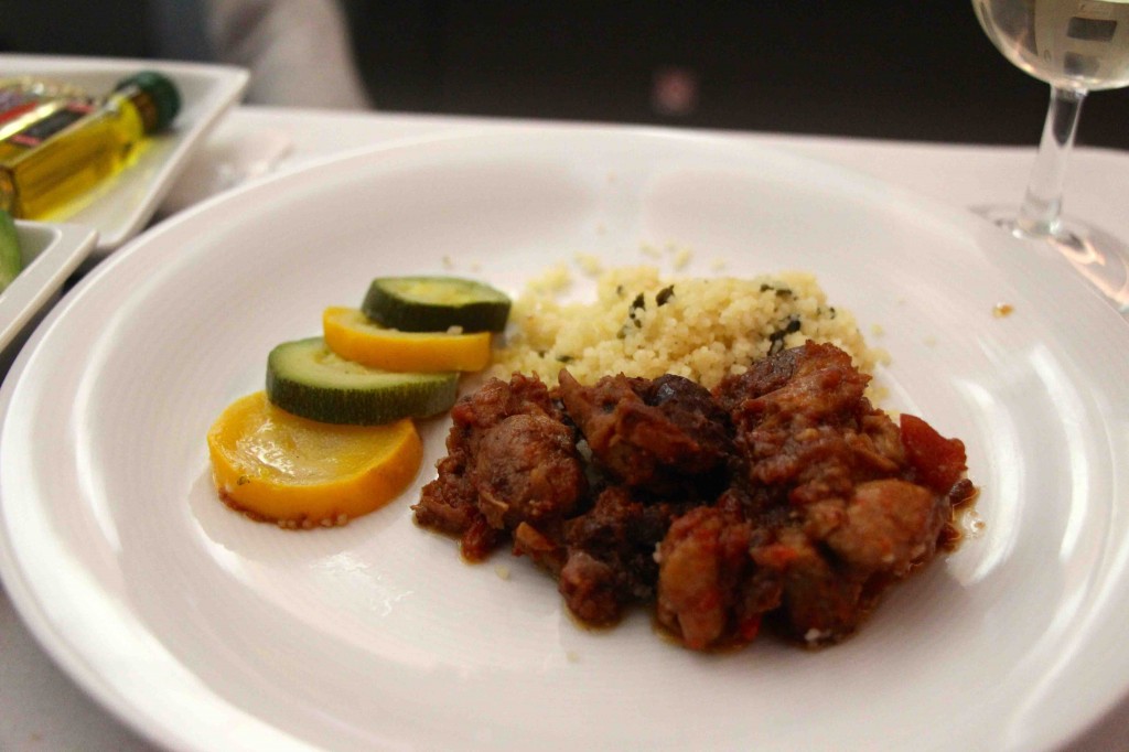 Dinner in Business Class, LOT Airlines