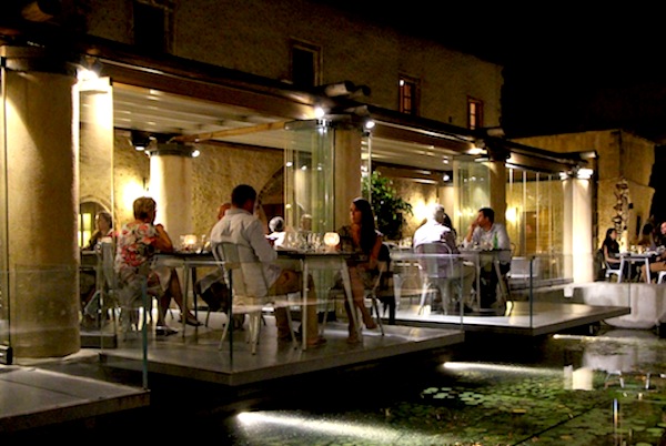 Outdoor dining at Kinsterna Hotel, Greece
