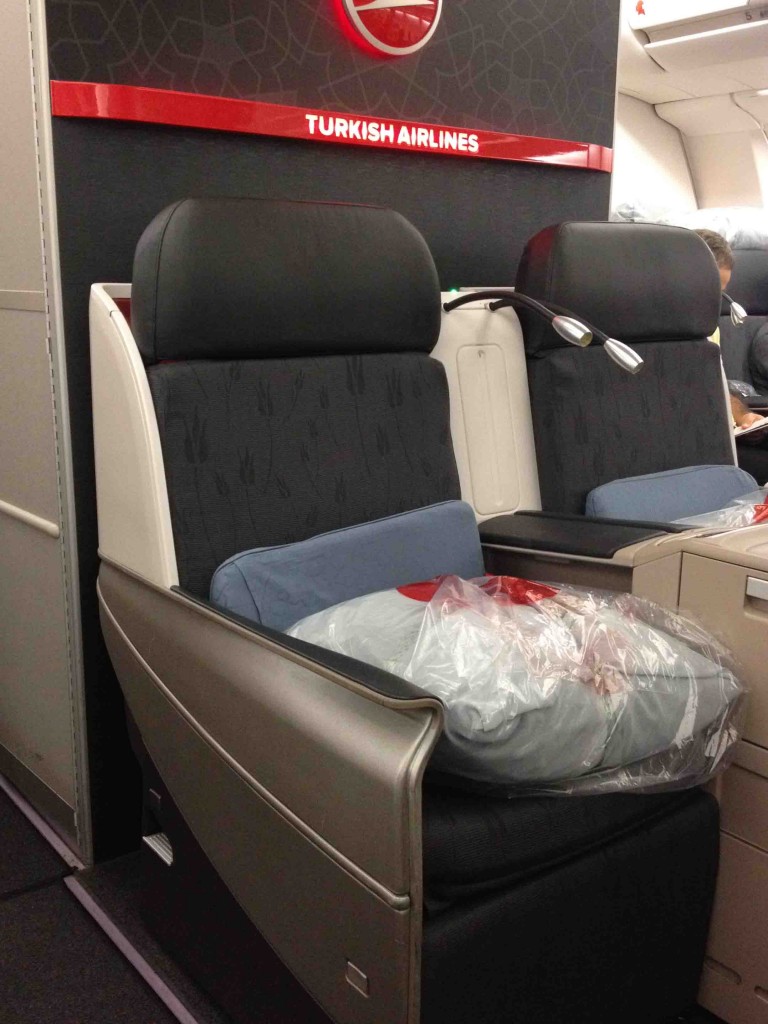 Turkish Airlines seat in Business Class, NY-Istanbul
