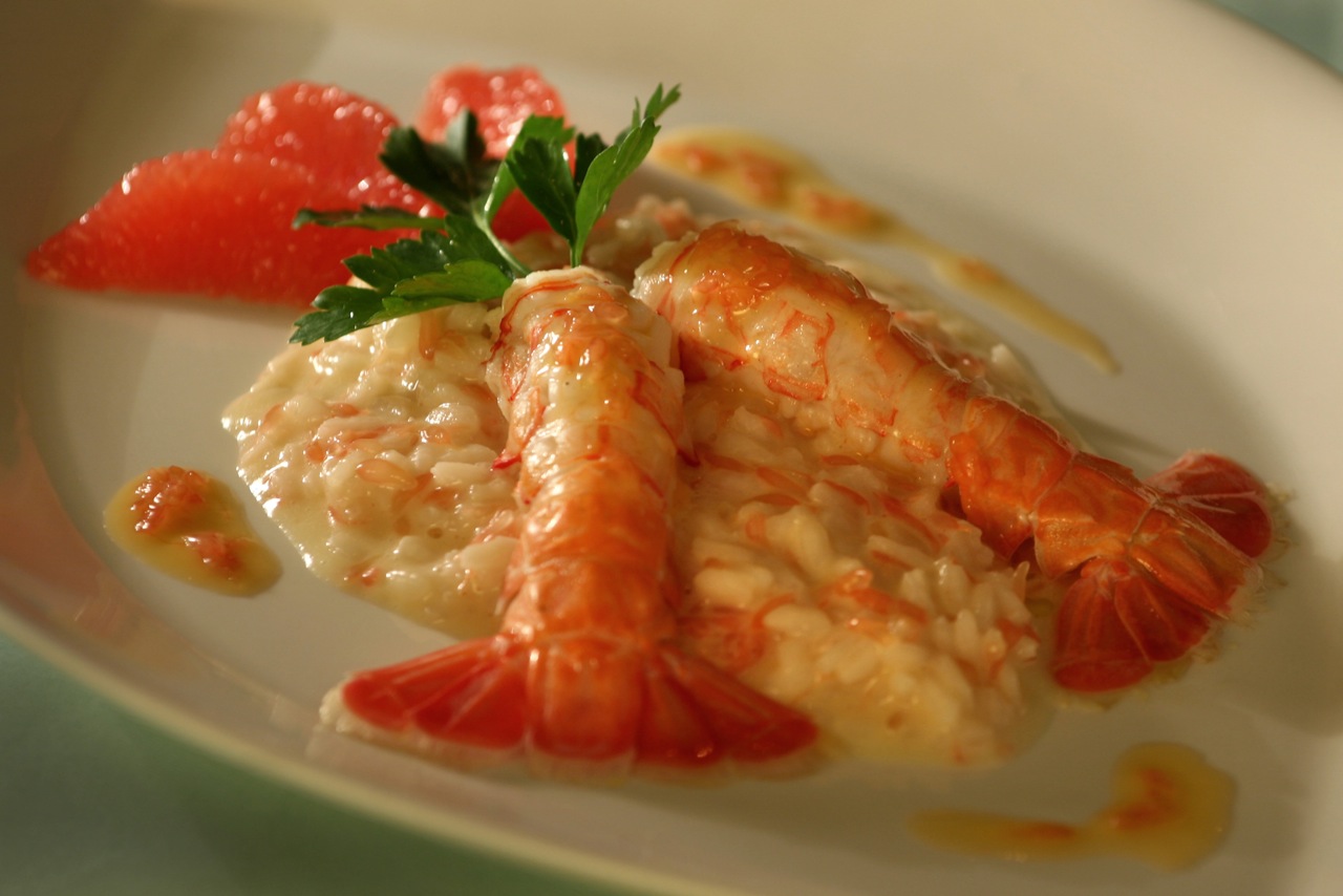 Risotto-pinkGrapefruit-and-scampi