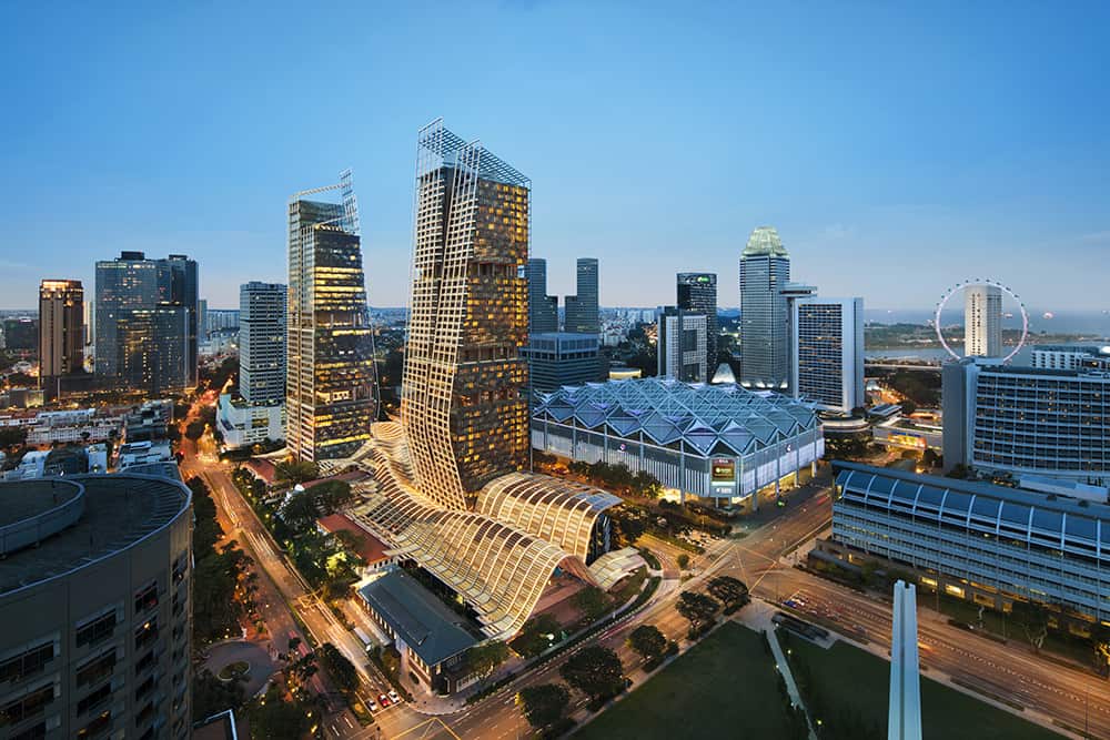 JW Marriott Singapore Facade (Dusk)